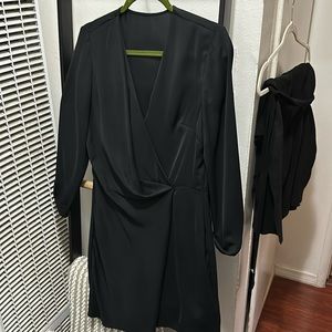 All Saints silk wolf sleeve dress